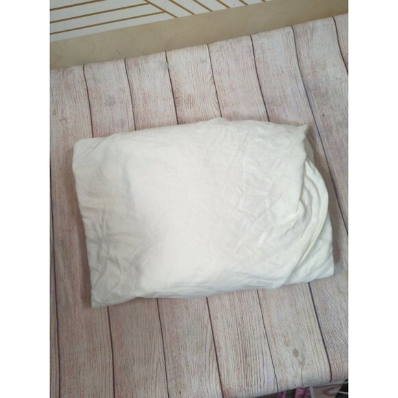 SIMPLE OPULENCE BEDDING Linen Cotton Blend Fitted Sheet White FULL SIZE - Picture 5 of 6